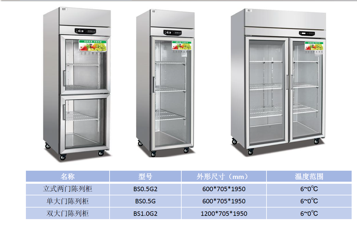 单门、双门陈列柜